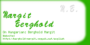 margit berghold business card
